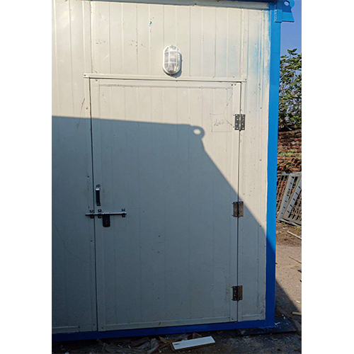 White & Blue Container Portable Office Cabin
