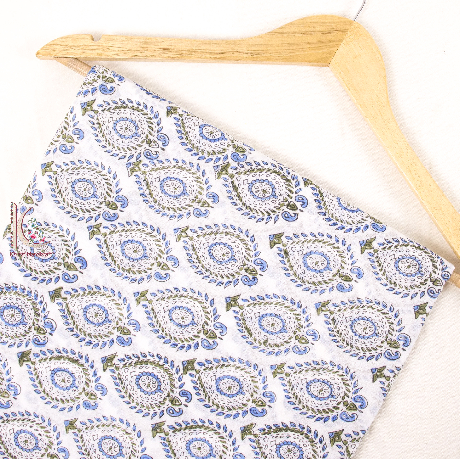 Beautiful Hand Buta Block Printed Unstitched Fabric - Pure Cotton, 44 Inch Width | Light Weight, Washable, Quick Dry, Natural Vegetable Dye