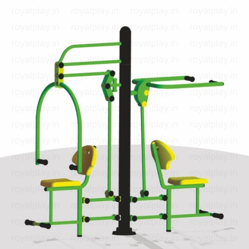 Outdoor Double Gym Equipment . - Frame Material: Iron Frp