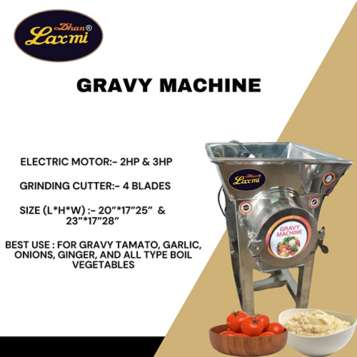 3 Hp Super Deluxe Gravy Machine - Capacity: 35 Kg/Hr