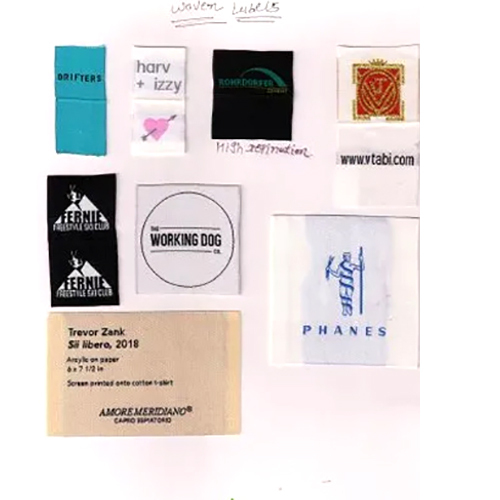 मल्टीकलर सिंगल फोल्ड वेवन लेबल