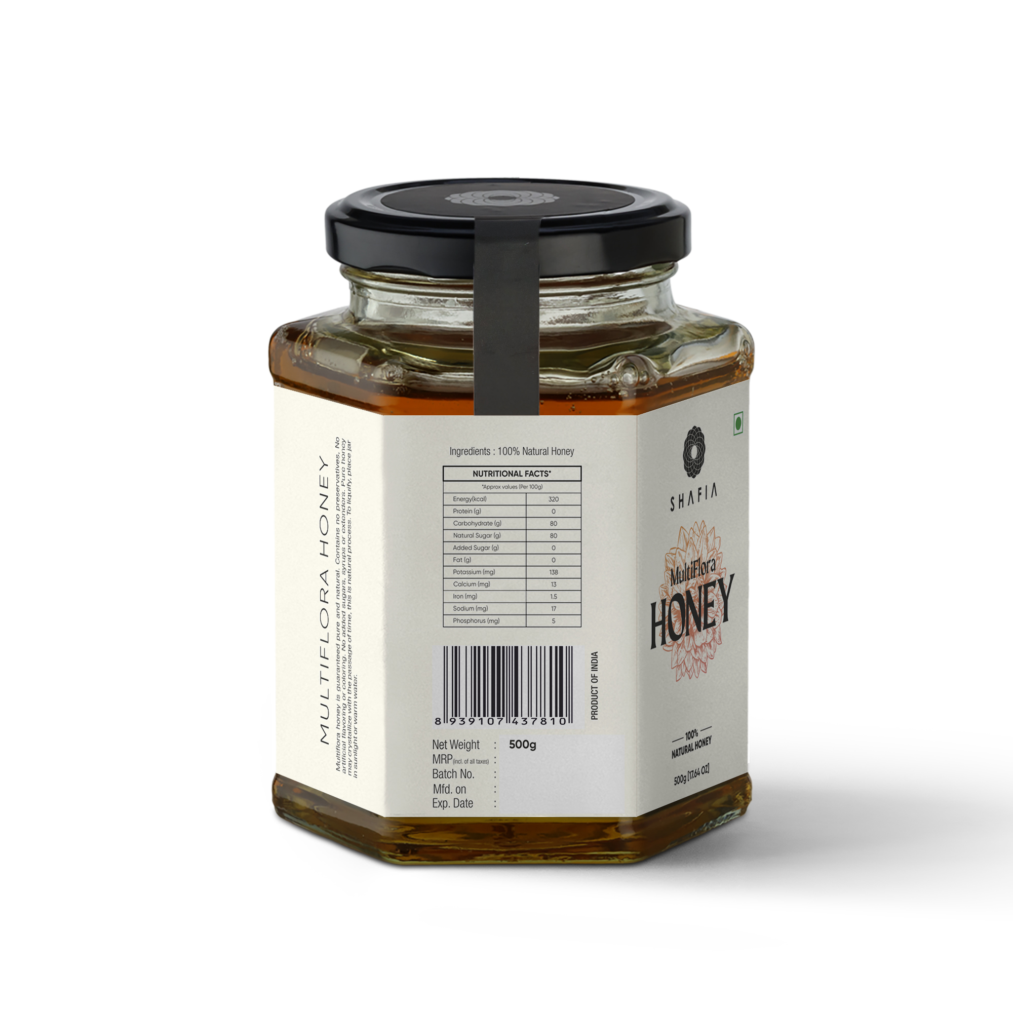 Multi Flora Honey - First Class Natural Honey, 18-month Shelf Life, 19% Moisture, Elongated Block Piece Packaging