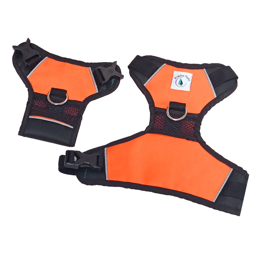 No Pull Dog Harness - Canvas, Sizes Small To Xx-large, Red-blue-black-neon Green-orange | High Quality, Comfortable Chest And Shoulder Pressure Distribution