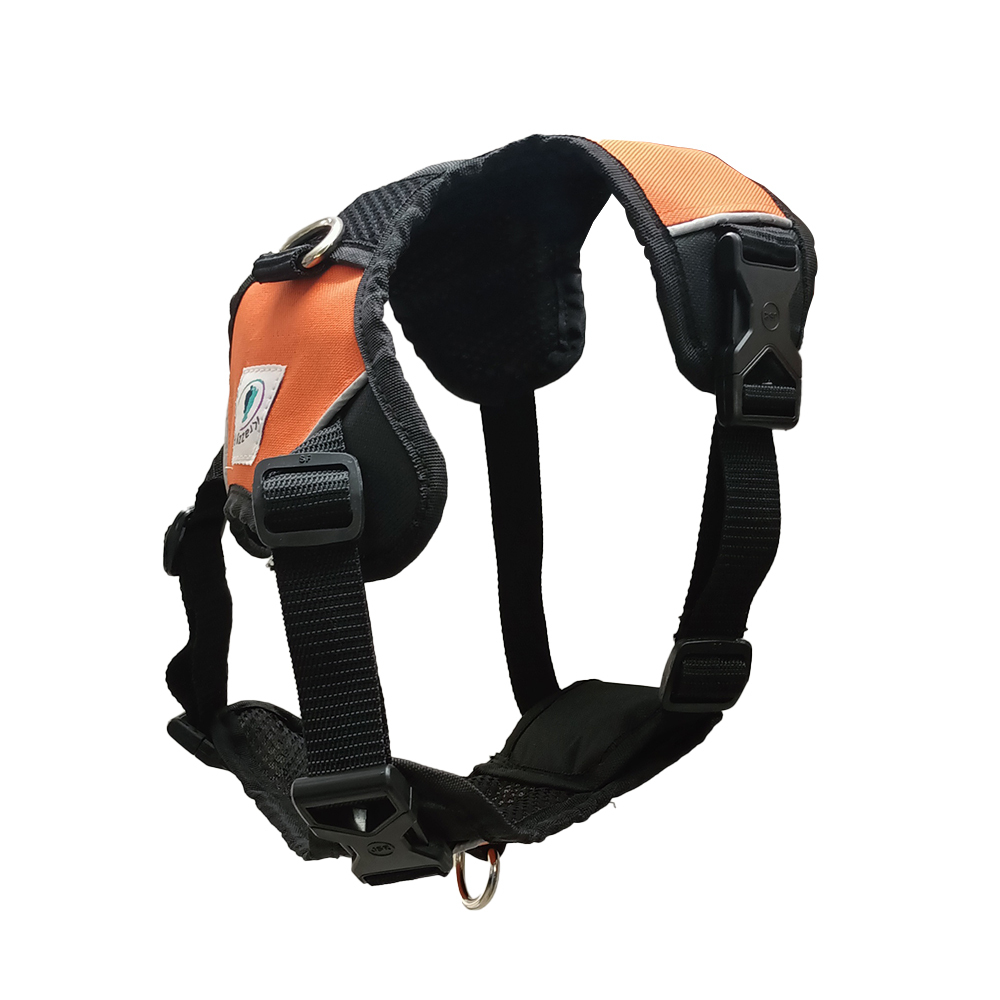 No Pull Dog Harness - Canvas, Sizes Small To Xx-large, Red-blue-black-neon Green-orange | High Quality, Comfortable Chest And Shoulder Pressure Distribution