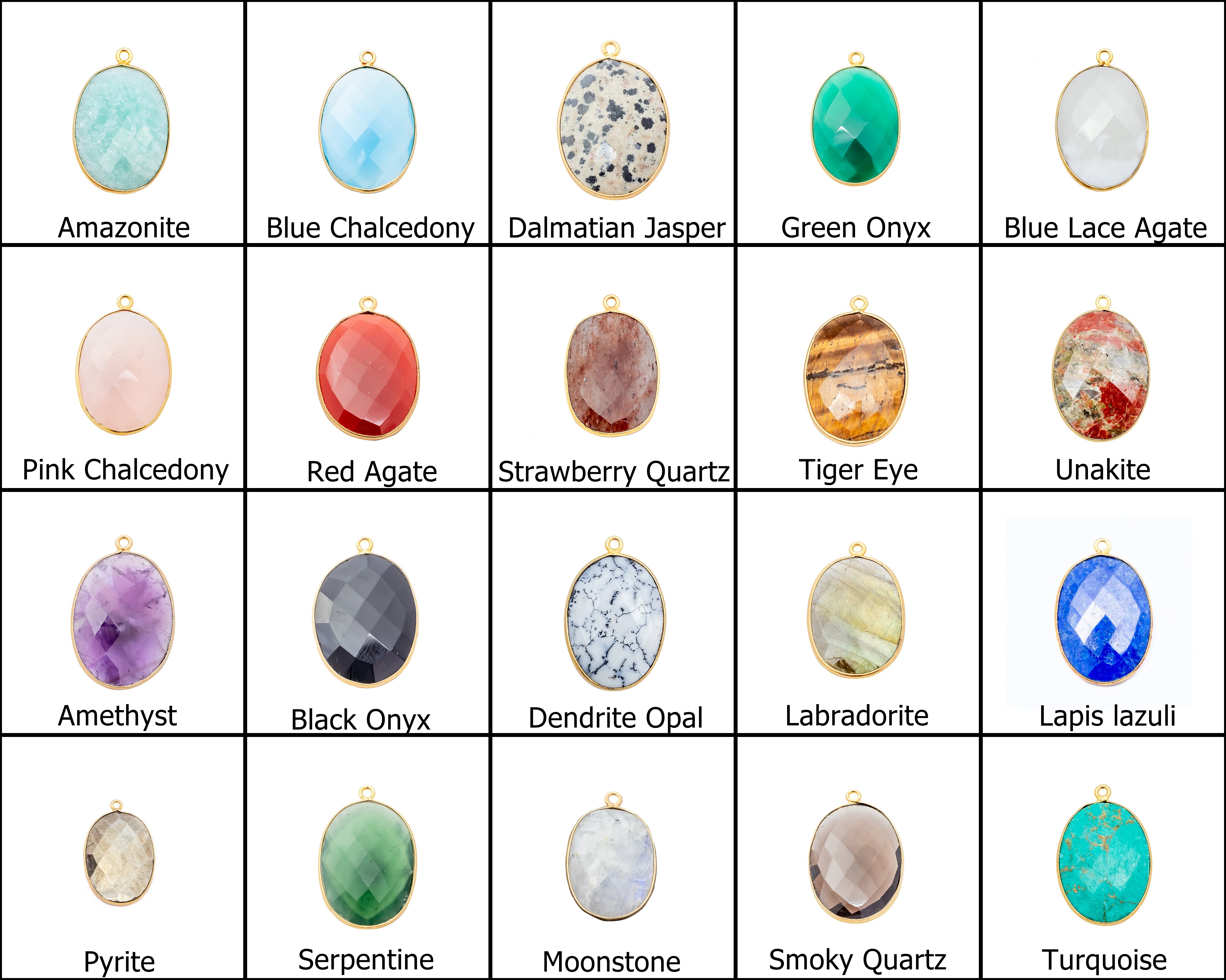 Green Onyx Charm - 14x10mm Oval Shape, Gold Vermeil Bezel Set With Sterling Silver Options