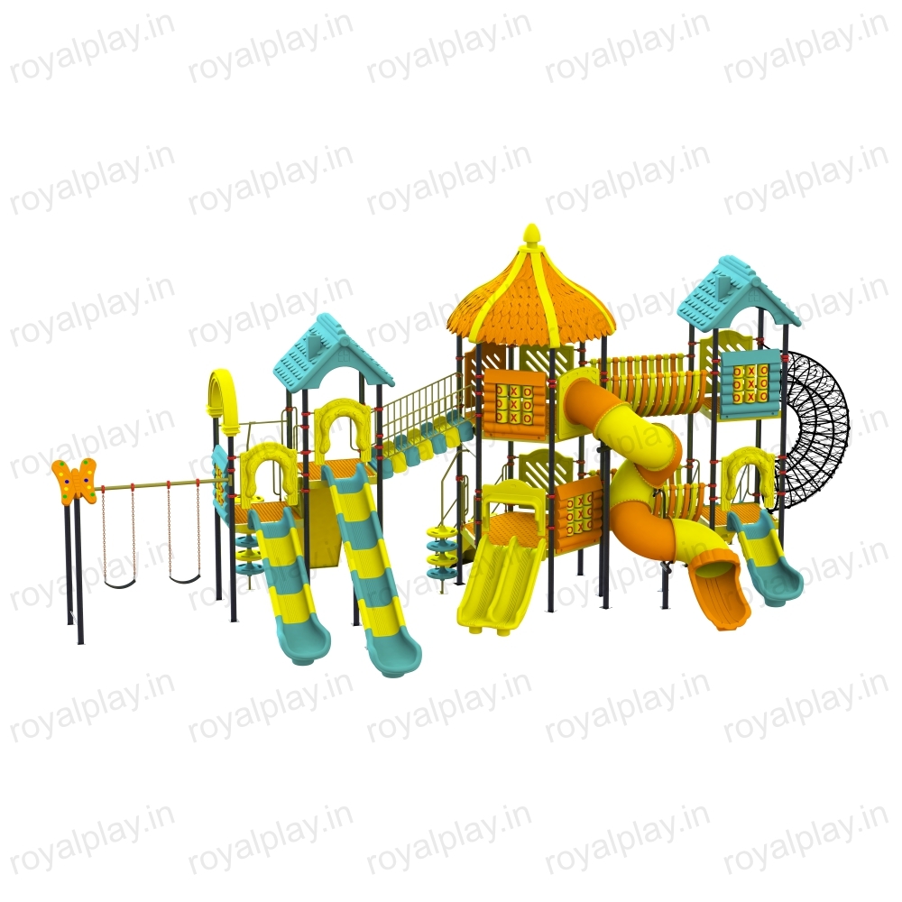 Outdoor Playground Double Slide - Material: Roto