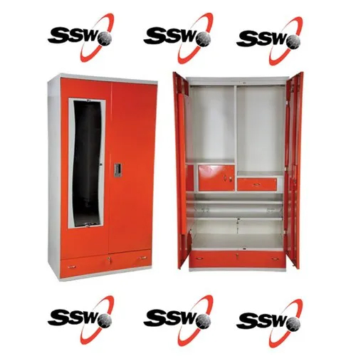 ऑरेंज मॉड्यूलर स्टील अलमारी