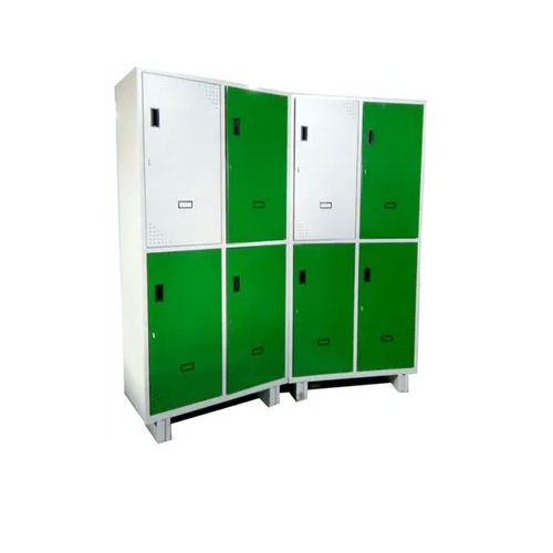 White And Green Mild Steel Laptop Storage Locker