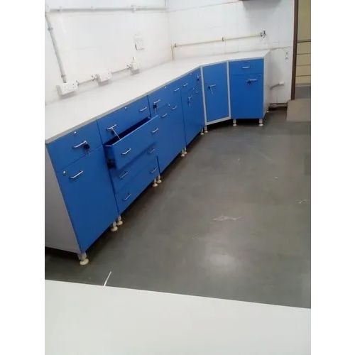 Blue And White Laboratory Table