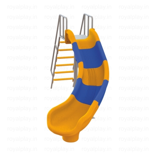 Royal Double Wave Slide - H:5ft, W:6ft X L:13ft | Heavy Duty Fiber, Uv Stabilized Colors, Suitable For 3-4 Children, Age Up To 12 Years