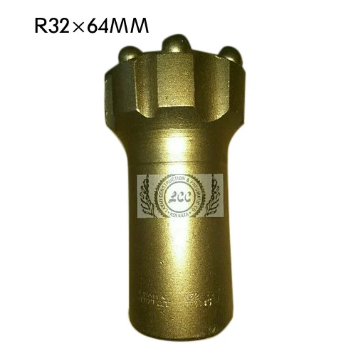 पीला 64mm R32 ड्रिफ्टर थ्रेडेड बटन बिट