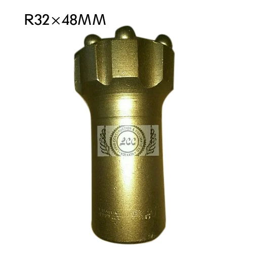पीला 48mm R32 ड्रिफ्टर थ्रेडेड बटन बिट
