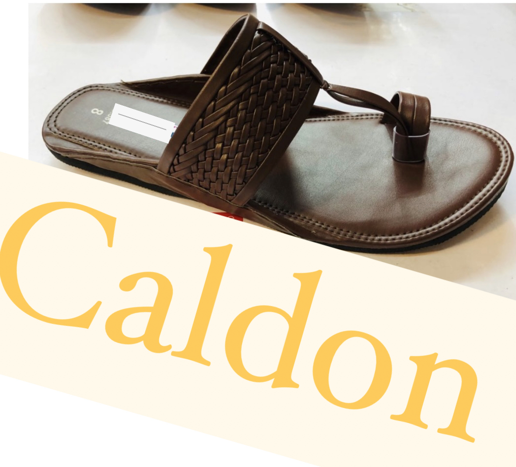 Kolhapuri Footwear - Leather, Customized Size, Coffee And Beige Color Options | Semi-traditional Kolhapuri Style For Men