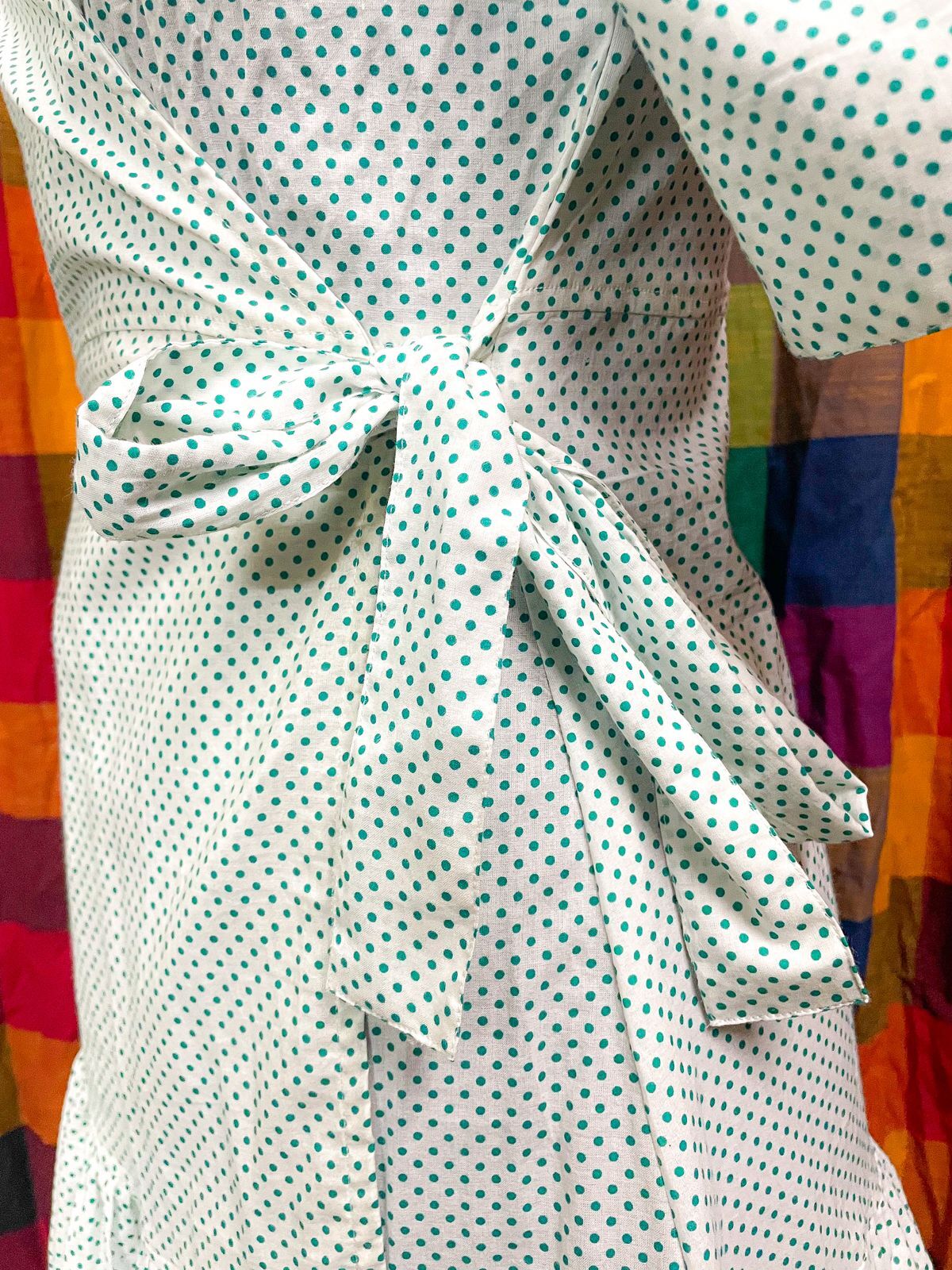 Polka Dot Wrap Dress Bust Size: 34 Inch (In)