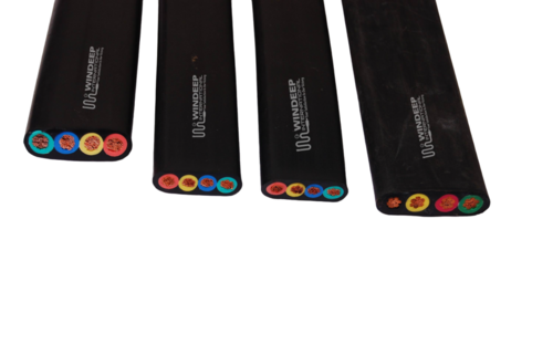 रबर 3 और 4 कोर फ्लैट केबल आवेदन: औद्योगिक