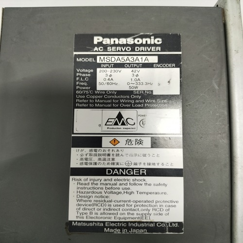 Panasonic Msda5a3a1a Ac Servo Drive
