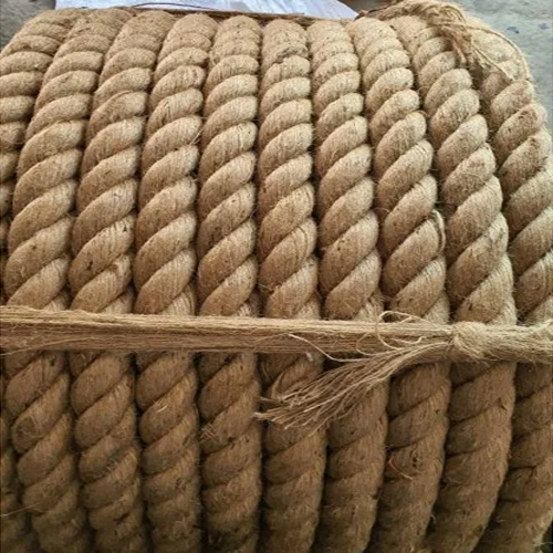 Jute Twisted Rope - Jute Material, Various Sizes Available, Rich Brown Color | Durable and Versatile for Industrial Applications