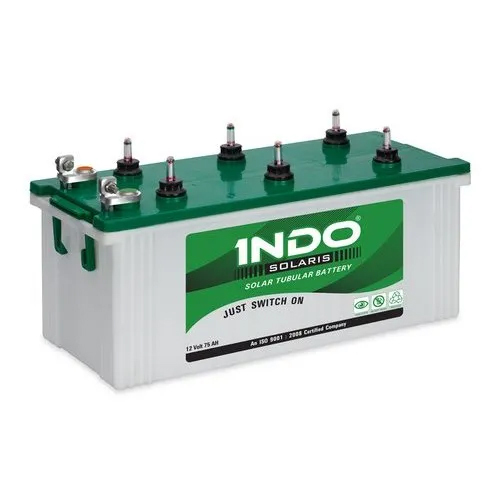 धातु/प्लास्टिक 12V सोलर ट्यूबलर बैटरी