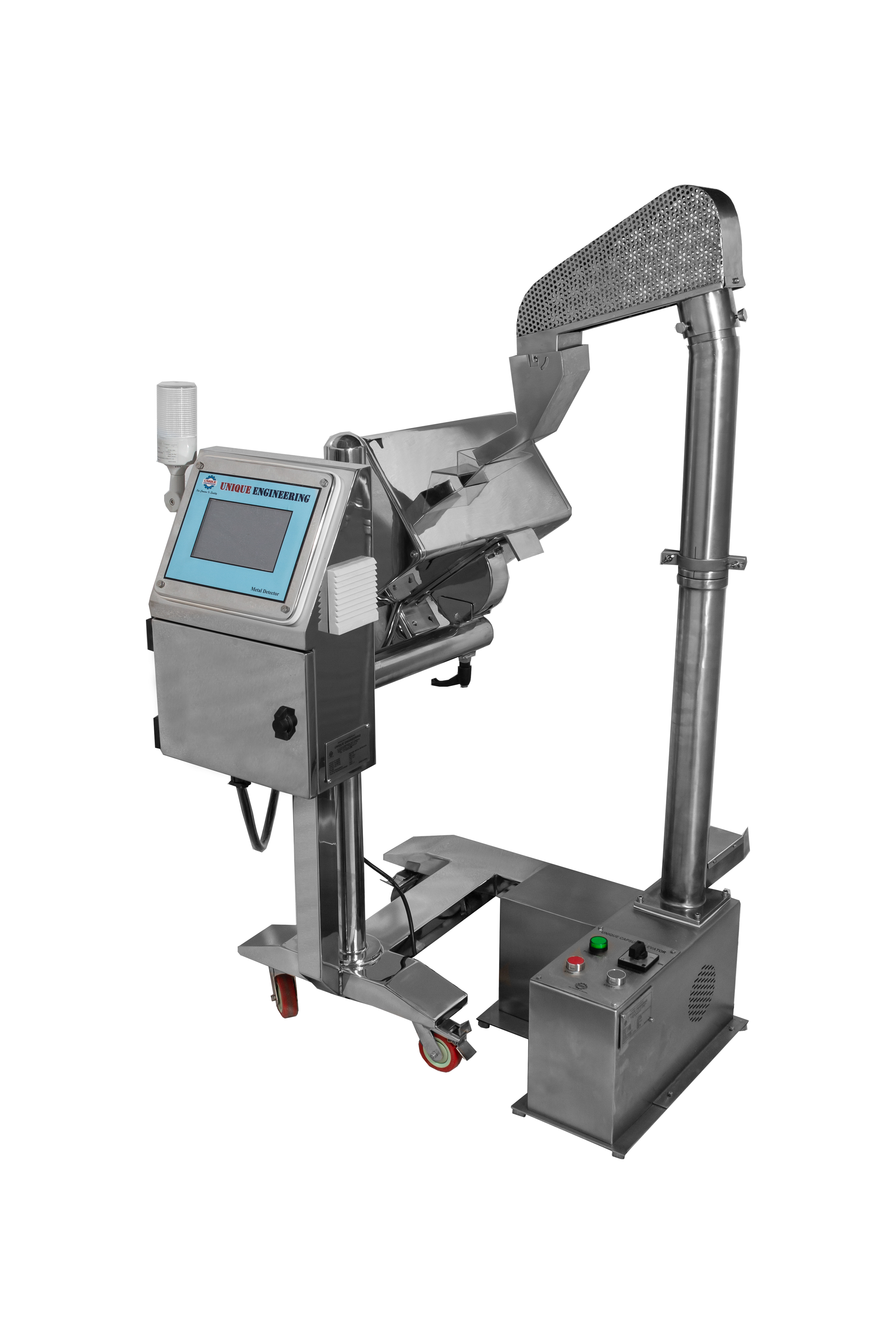Metal Detector Along With Filled Capsule Elevator