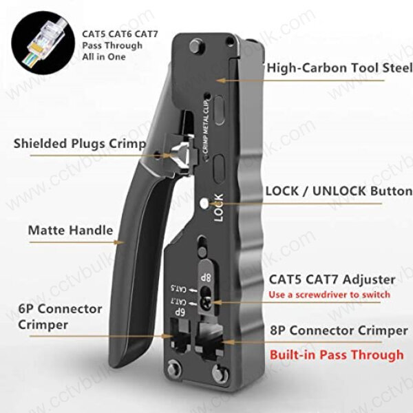 Cat7 Pass Through Crimping Tool