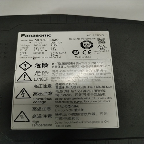 Panasonic Mdddt3530 Ac Servo Drive