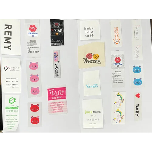 White Garment Taffeta Labels
