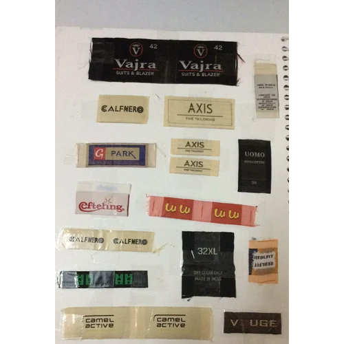 High Quality Woven Labels - Black Roll, Rectangle Design | Suitable for Garment Labeling, Adhesive Stickers, Woven Printed Applications