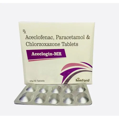 Aceclogin Mr. Acelcofenac Paracetamol Chlorzoxazone सामान्य दवाएं