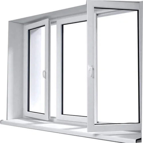 व्हाइट Upvc केसमेंट विंडो आवेदन: औद्योगिक