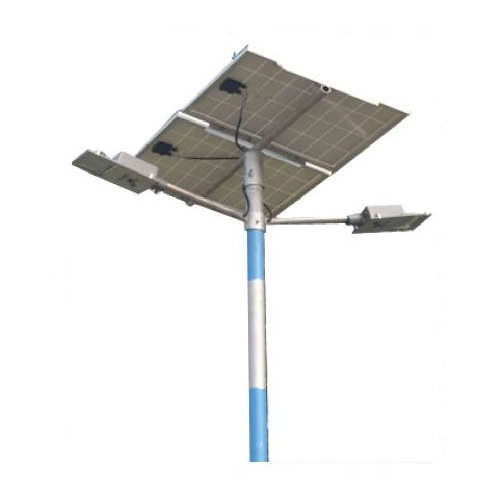 ग्रे 42 वॉट डबल आर्म सोलर स्ट्रीट लाइट