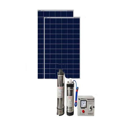 घरेलू उद्देश्य के लिए नीला 0.75 एचपी का सोलर सबमर्सिबल पंप