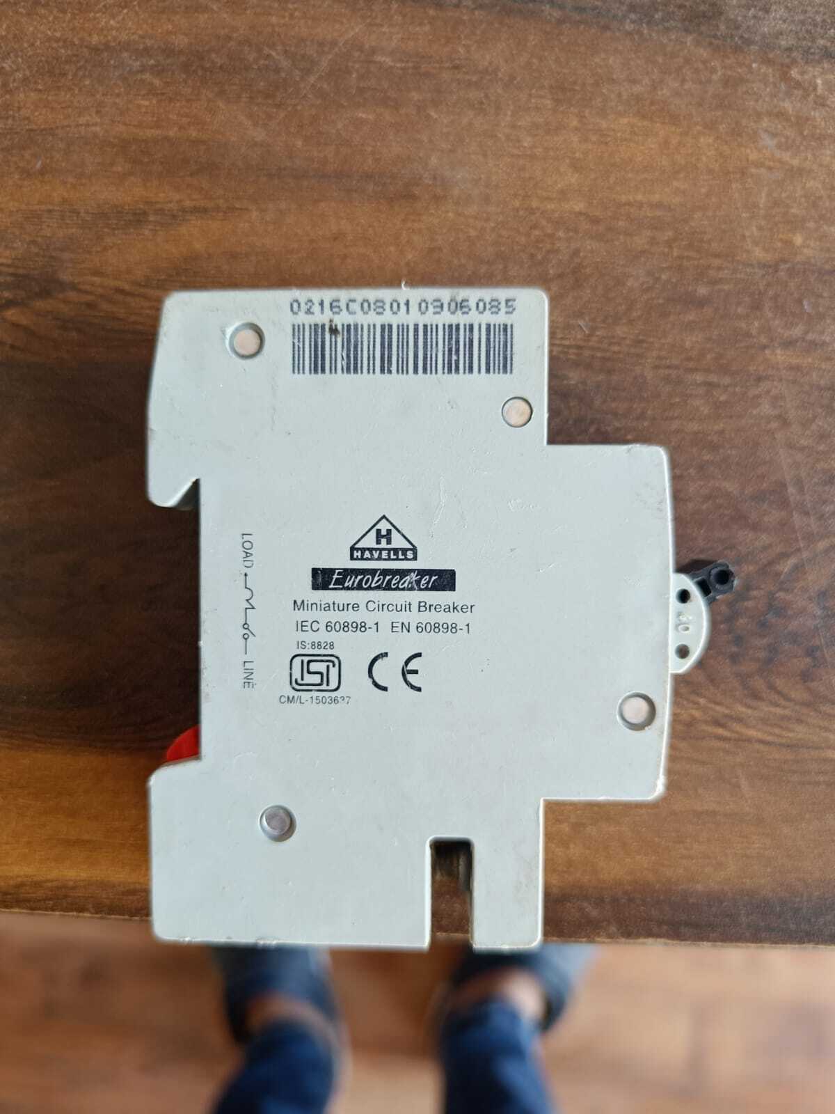 Havells Mcb - 1 Pole, 16 Ampere, White | Electrical Function, Single Phase, 50/60 Hz, Mechanical Life: 5 Years, Temperature Protection: 50â°c