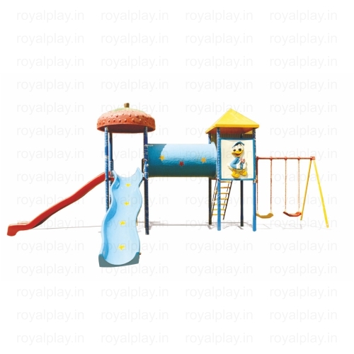 Kids Outdoor Multi Play Station - Frp Material, 7ft H X 8ft W , Durable Design For 3-14 Years Old