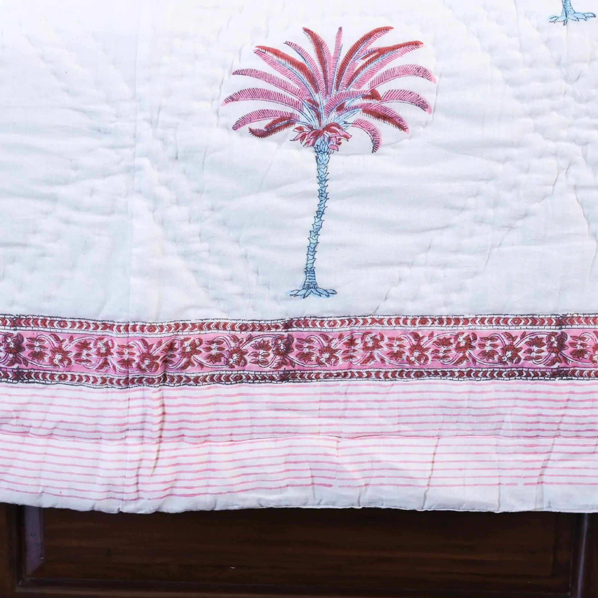 Pure Cotton Jaipuri Razai Double Bed Quilt - Pattern: Printed