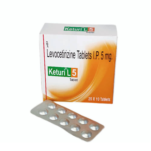 Levocetirizine Tablets - Quick-Action Antihistamine for Allergy Relief | Suitable for Adults and Children Over 6 Years, Easy-to-Store Tablets at Room Temperature