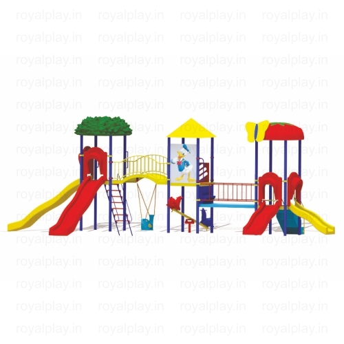 Outdoor Multi Play Station - Frp Material, 16ft W X 30ft L , All Weather Resistance, Non Toxic & Food Grade Colours, Capacity 20-25 Children