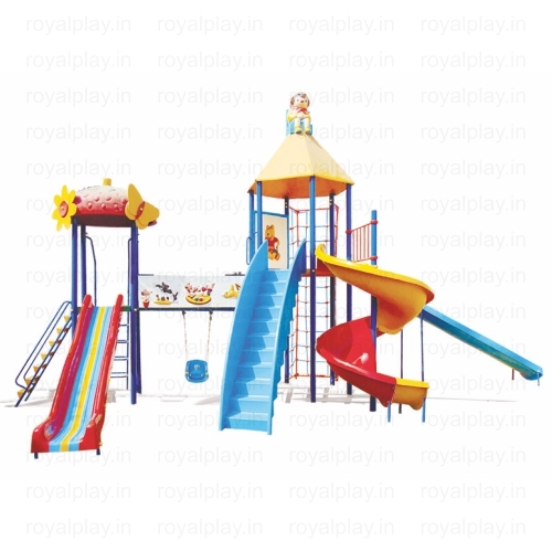 Outdoor Multi Play Station - Frp Material, 16ft W X 30ft L , All Weather Resistance, Non Toxic & Food Grade Colours, Capacity 20-25 Children