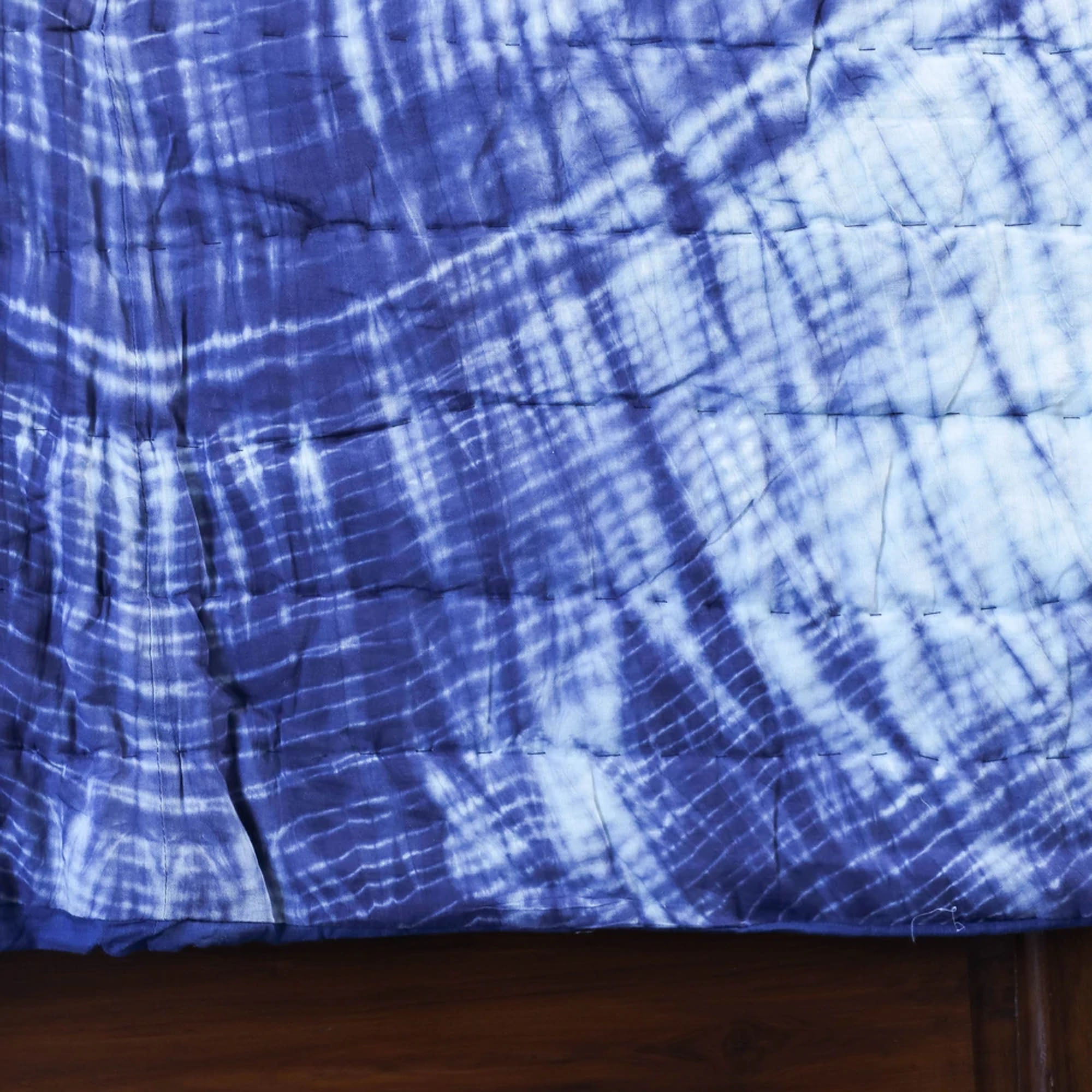 Tie And Dye Cotton Double Bed Jaipuri Razai - Size: Full