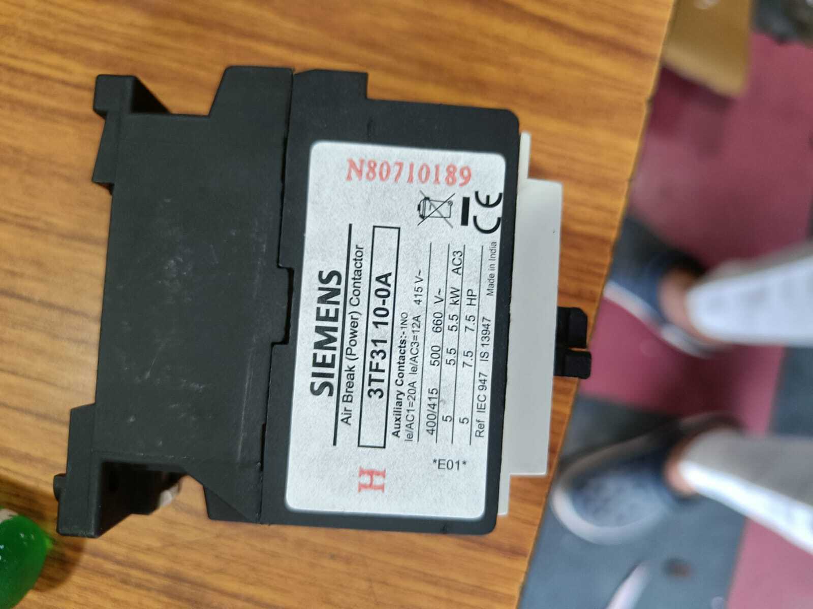 Siemens 3tf31 Contactor - Application: Electrical