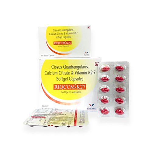 Cissus Quadeangularis Calcium Citrate And Vitamin K2-7 Softgel Capsules General Medicines