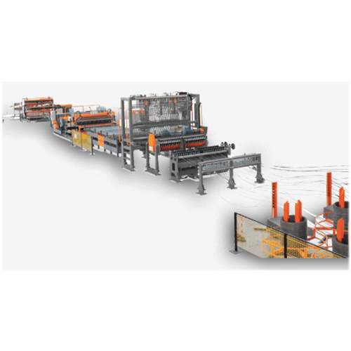 ग्रे एंड ऑरेंज मेश लाइन बार कॉइल वेल्डिंग मशीन