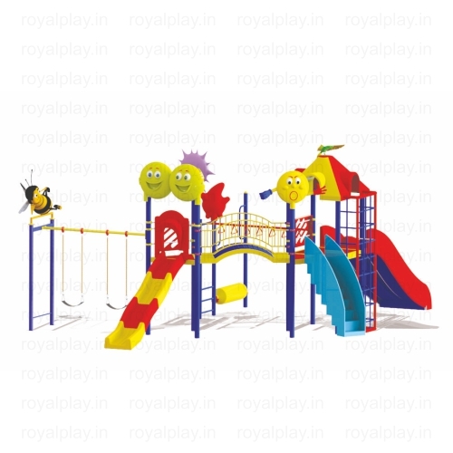 Outdoor Play Station For Kids - Frp Material, H-7ft X W-8ft Dimensions | Safe And Durable Outdoor Playground Equipment