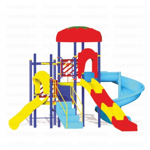 Outdoor Play Station For Kids - Frp Material, H-7ft X W-8ft Dimensions | Safe And Durable Outdoor Playground Equipment