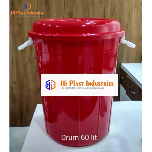 Red 60 Liter Swing Plastic Dustbin