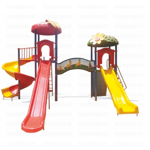 Multi Activity Play Station With Spiral Slide - Color: Multicolor