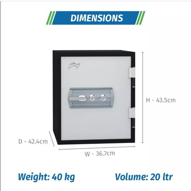 Godrej Safire 20l Key Lock Home Locker