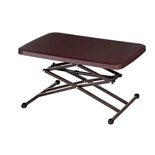 Globus Brown Supreme Scissor Height-adjustable Rectangular Multi-purpose Contemporary Plastic Folding Table