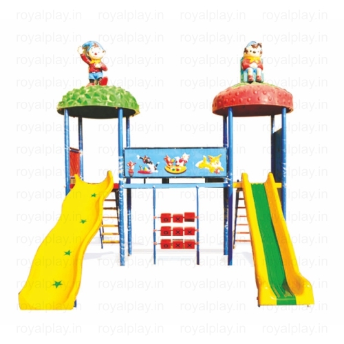 Multi Activity Play Station With Wave Slide - Material: Frp