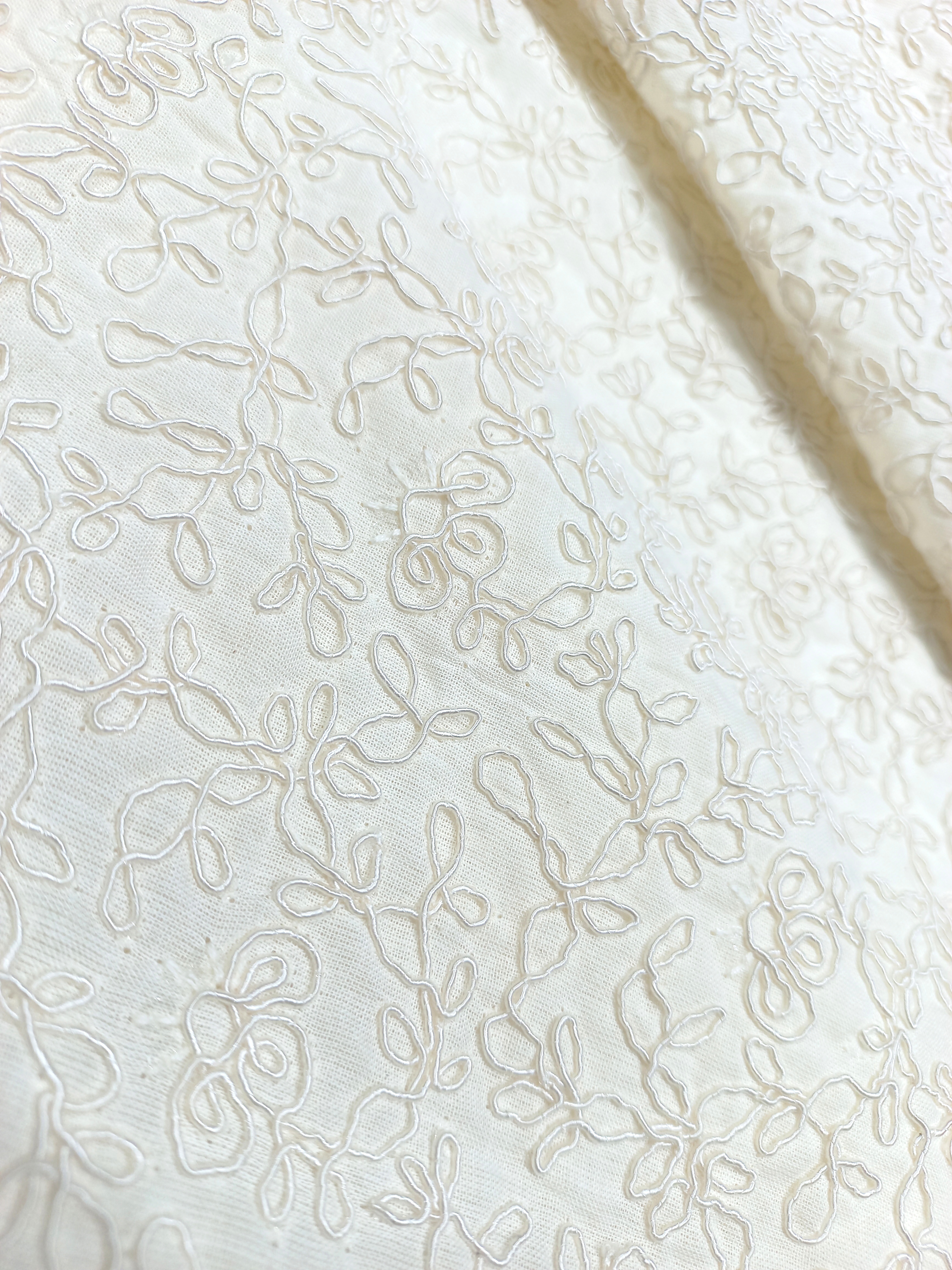 Coding Work Embroidery On Georgette Fabric - Pattern: Embroided