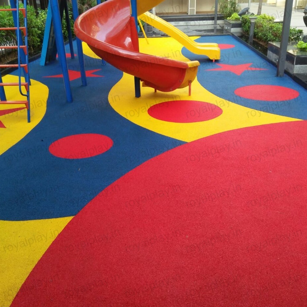 Epdm Rubber Flooring - 19mm Thick, Available In Bright Red, Blue, Green, Yellow | Waterproof, Impact Absorbing, Easy Maintenance, Non-skid